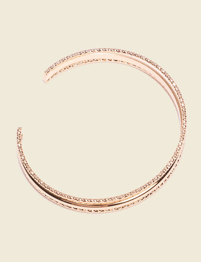 Bracelet jonc en métal couleur or femme