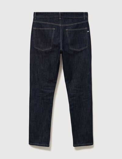 Jeans straight en coton longueur 32 denim brut rinse homme