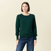 Pull manches longues vert fonc&eacute; femme
