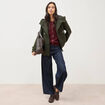 Gilet manches longues col rond bordeaux femme