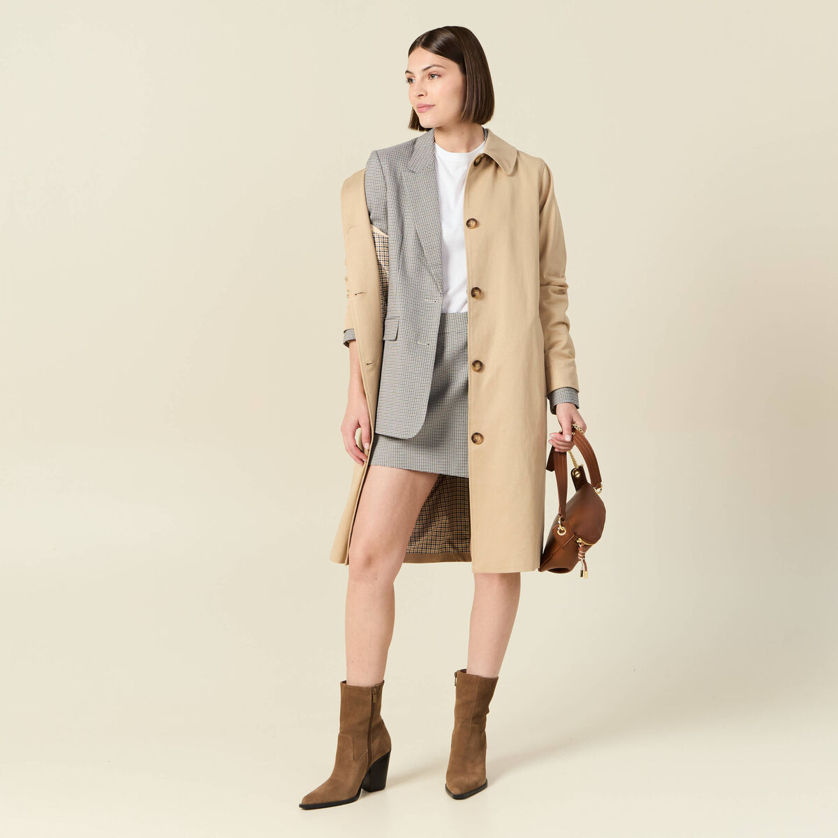 Veste blazer éco-responsable bleu marine femme
