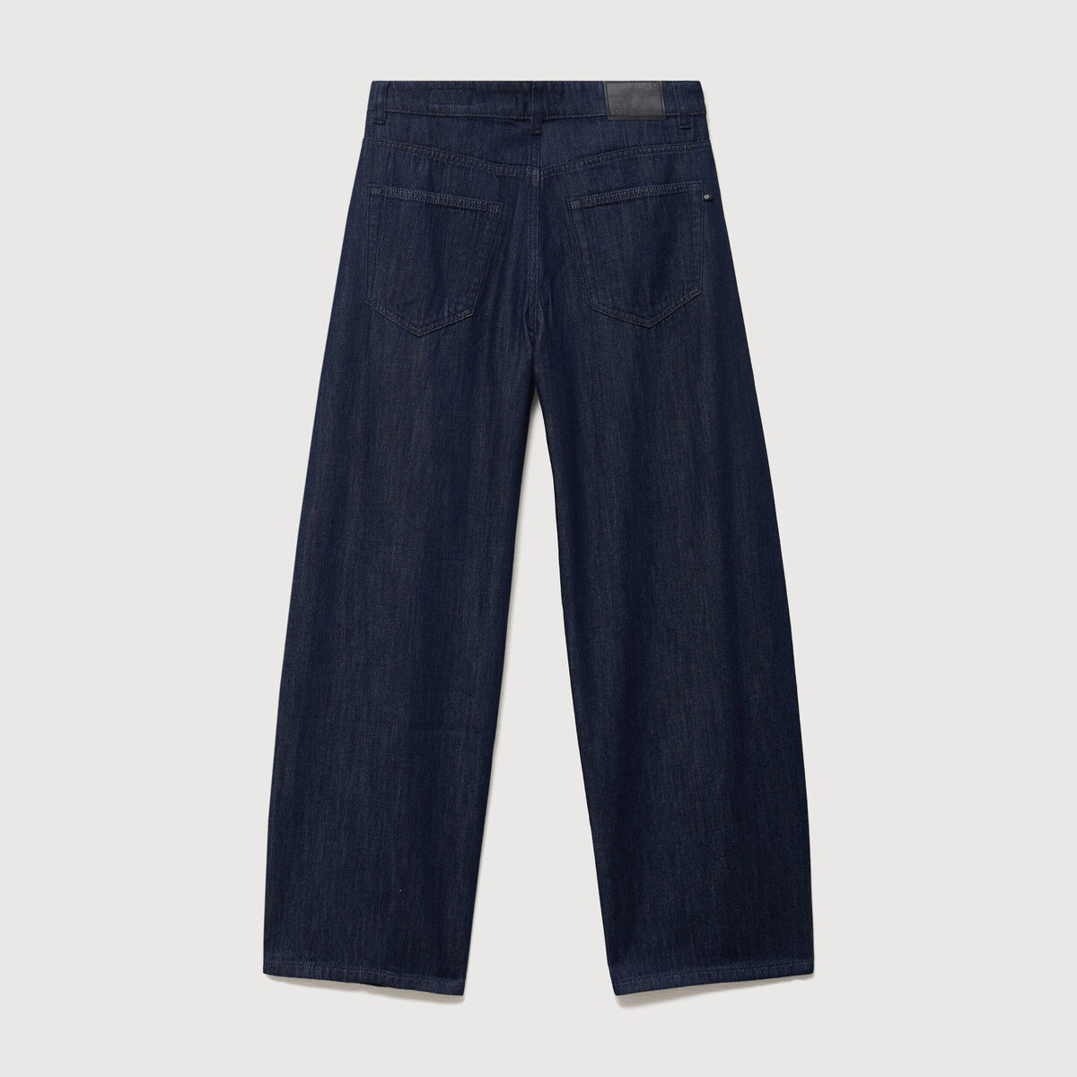 Jeans slouchy ceinture taille standard denim brut rinse femme