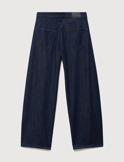 Jeans slouchy ceinture taille standard denim brut rinse femme