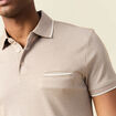 Polo manches courtes taupe homme