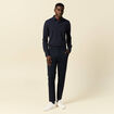 Chemise manches longues bleu marine homme