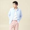 Chemise en coton manches longues bleu ciel homme