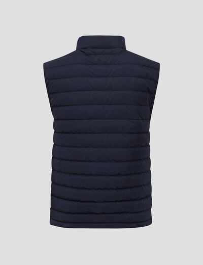 Doudoune droite sans manches bleu marine homme