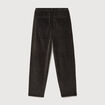 Pantalon large en velours vert kaki homme