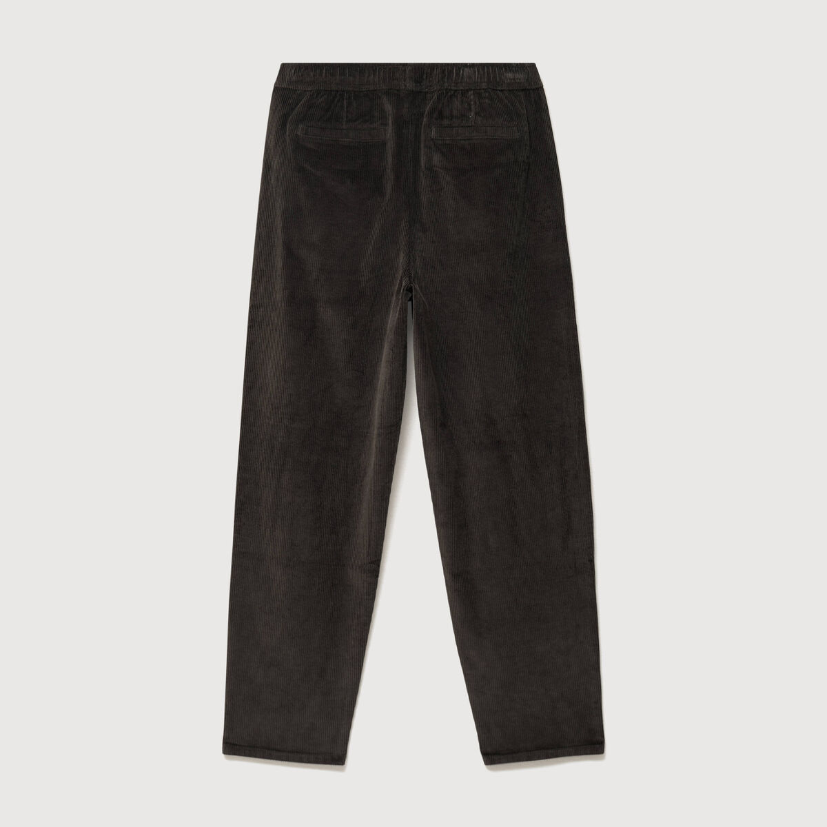 Pantalon large en velours vert kaki homme