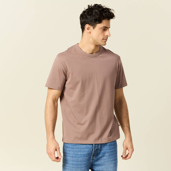 t shirt eco responsable marron cognac homme T-shirt éco-responsable marron cognac homme