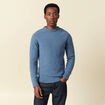 Pull manches longues fabriqu&eacute; en France bleu fonc&eacute; homme