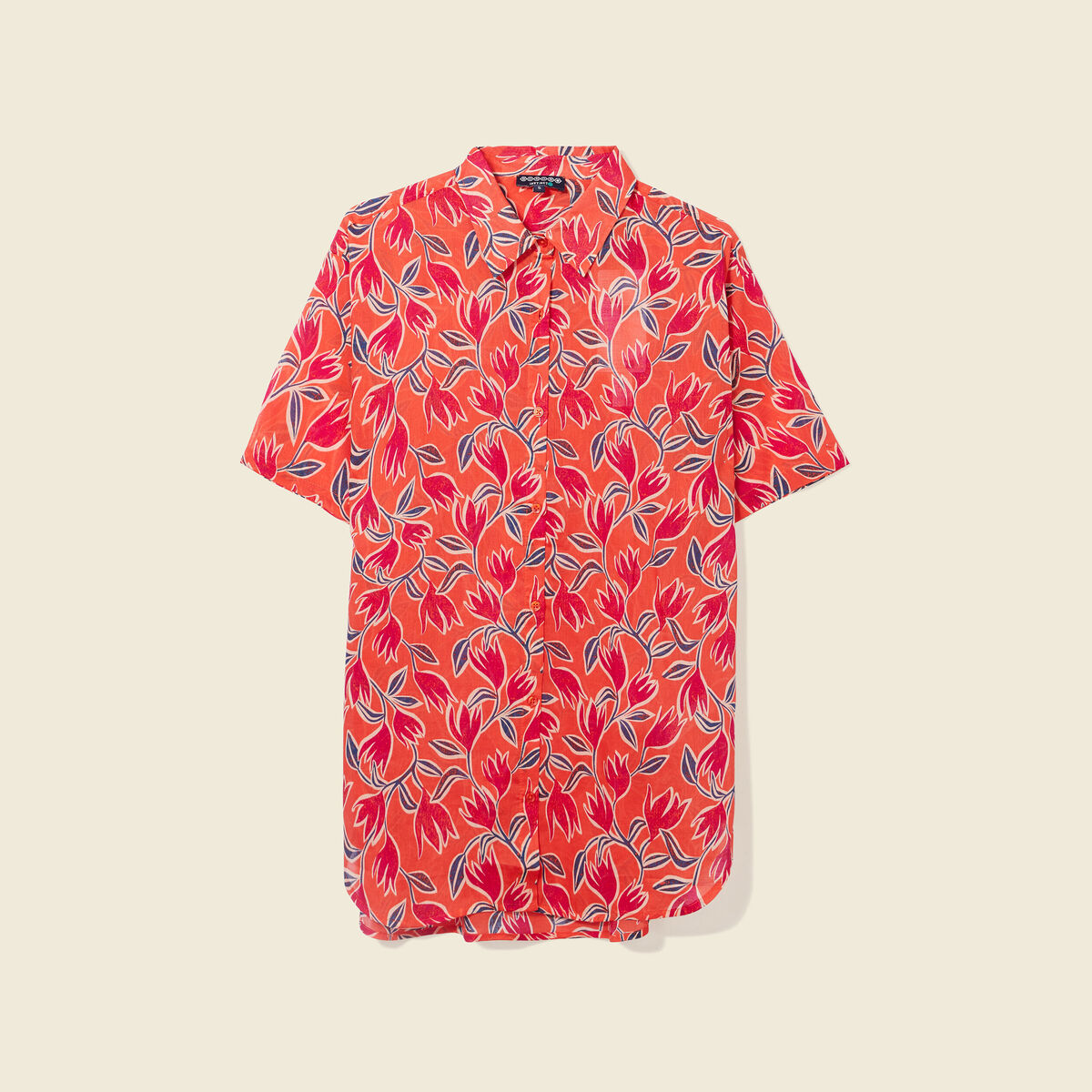 Chemise éco-responsable orange femme
