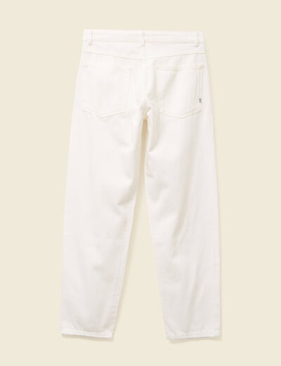 Jeans chino droit longueur 32 denim blanc homme