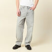 Jeans large 5 poches longueur 32 denim gris clair homme