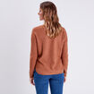 Pull manches longues marron clair femme