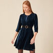 Robe patineuse éco-responsable bleu canard femme