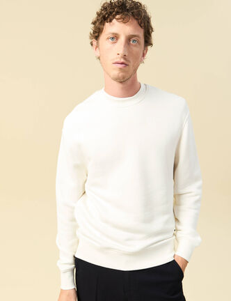Sweat manches longues ecru homme
