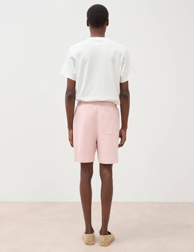 Bermuda rose poudr&eacute;e homme