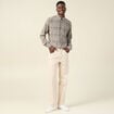 Chemise manches longues marron cognac homme