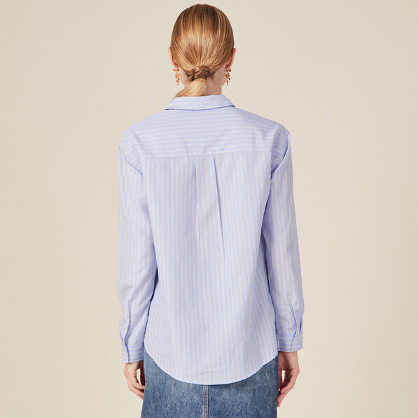chemise eco responsable bleu ciel femme Chemise éco-responsable bleu ciel femme