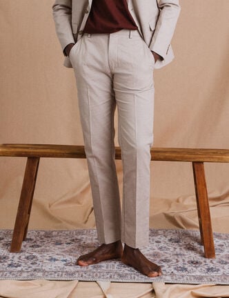 Pantalon chino gris homme