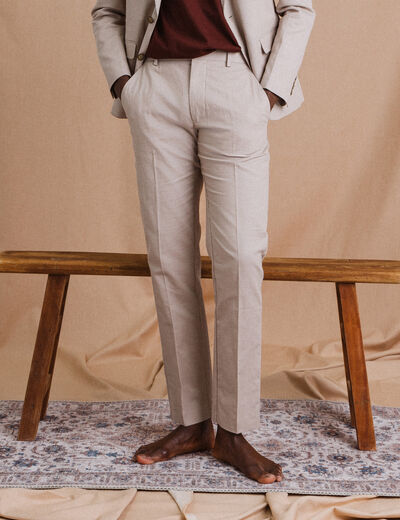 Pantalon chino gris homme