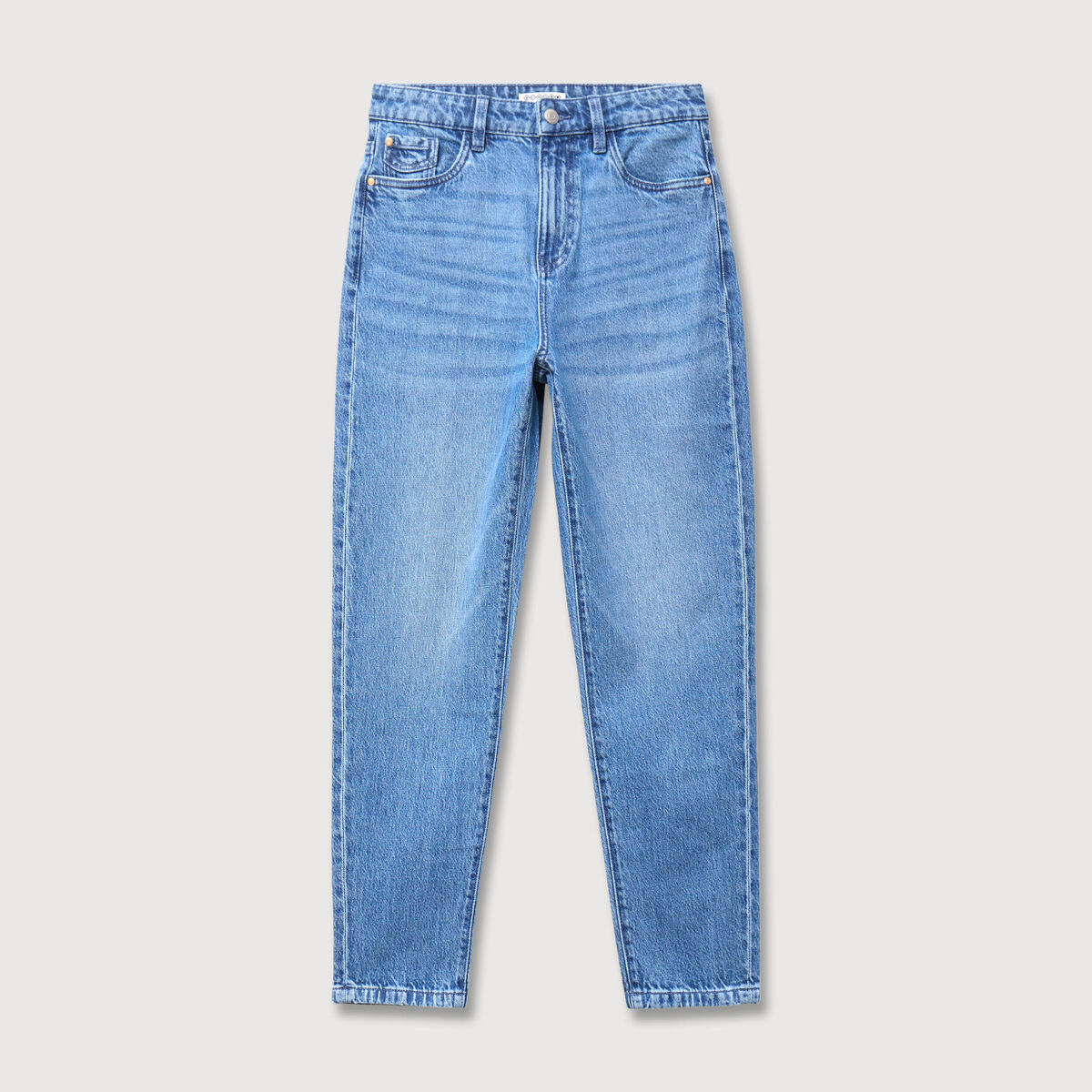 Jeans mom 7/8&egrave;me denim used femme