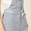 Combishort ceinturée bleu gris femme