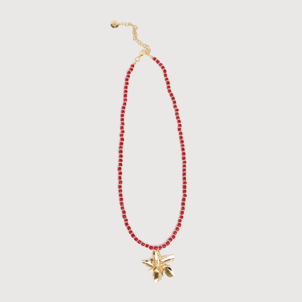 Collier orange fonc&eacute; femme
