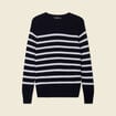 Pull manches longues fabriqué en France bleu marine homme