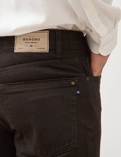 Jeans regular longueur 32 marron homme