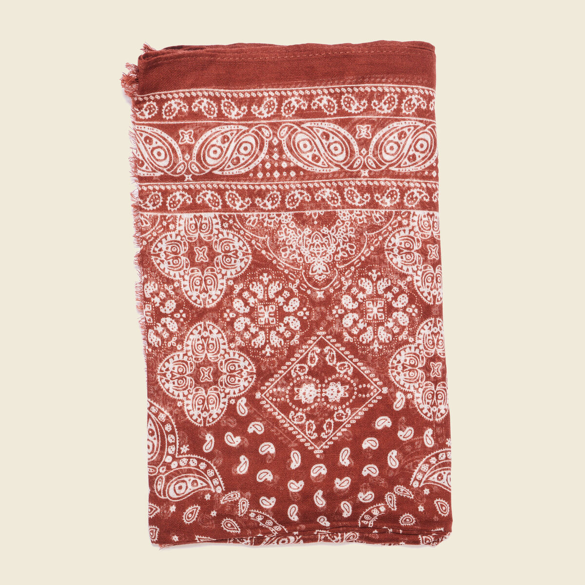 Foulard marron cognac homme
