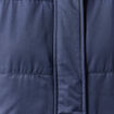 Parka droite &agrave; capuche bleu marine femme