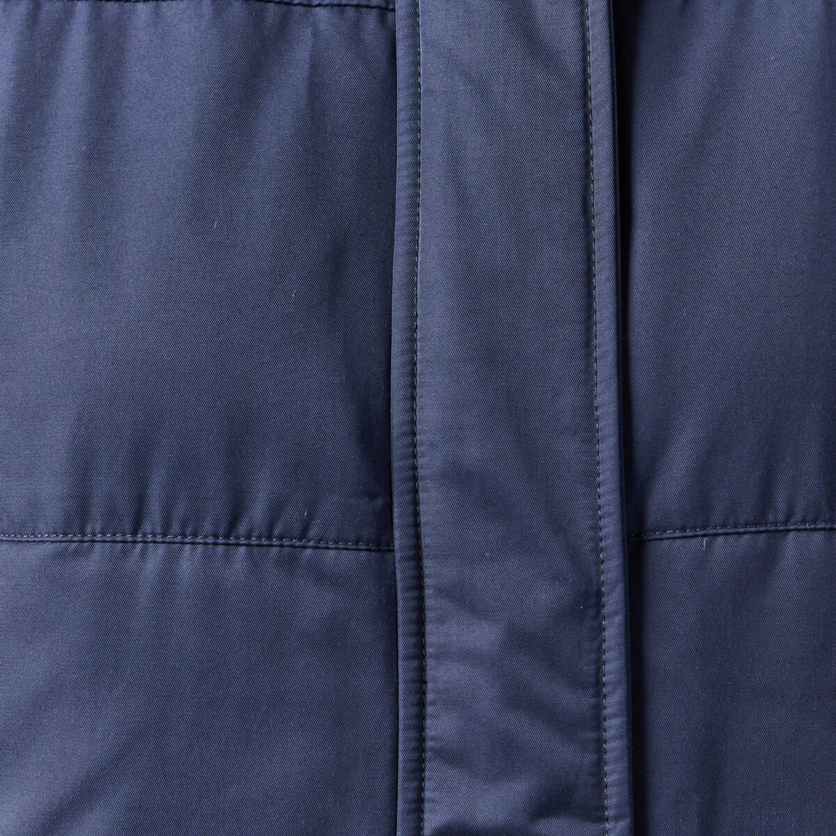 Parka droite &agrave; capuche bleu marine femme