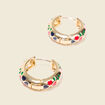 Boucles d'oreilles créoles couleur or femme