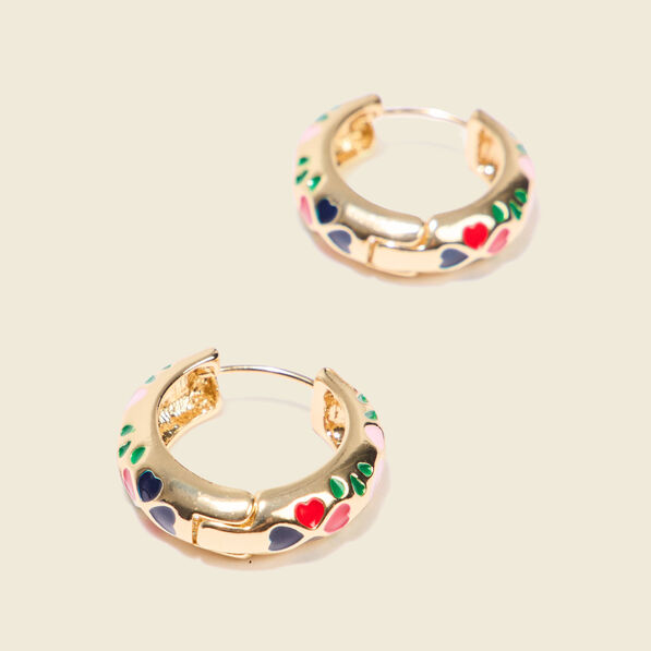 Boucles d'oreilles créoles couleur or femme