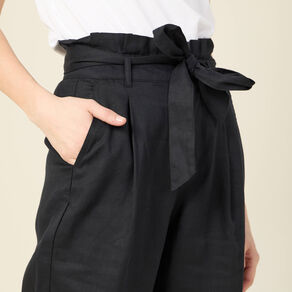 pantalon carotte ceinture noir femme Pantalon carotte ceinturé noir femme