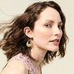 Boucles d'oreilles pendantes couleur or femme
