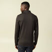 Polo cintr&eacute; manches longues marron fonc&eacute; homme
