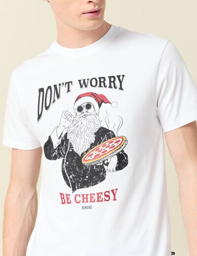 T-shirt manches courtes blanc homme