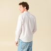 Chemise droite en coton rose poudr&eacute;e homme