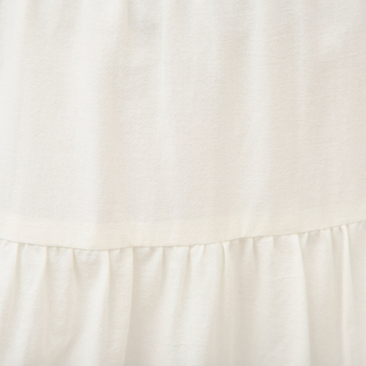 Jupe longue &eacute;vas&eacute;e en coton doubl&eacute;e ecru femme