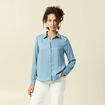 Chemise manches longues gris femme