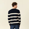 Pull manches longues bleu foncé homme