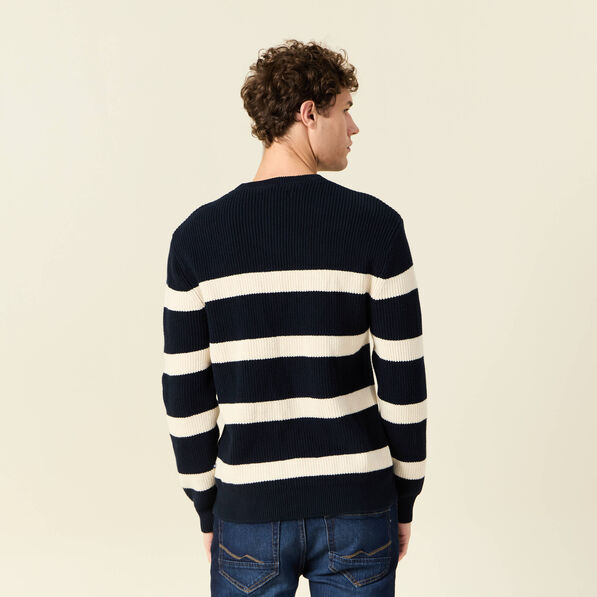 pull manches longues bleu fonce homme Pull manches longues bleu foncé homme