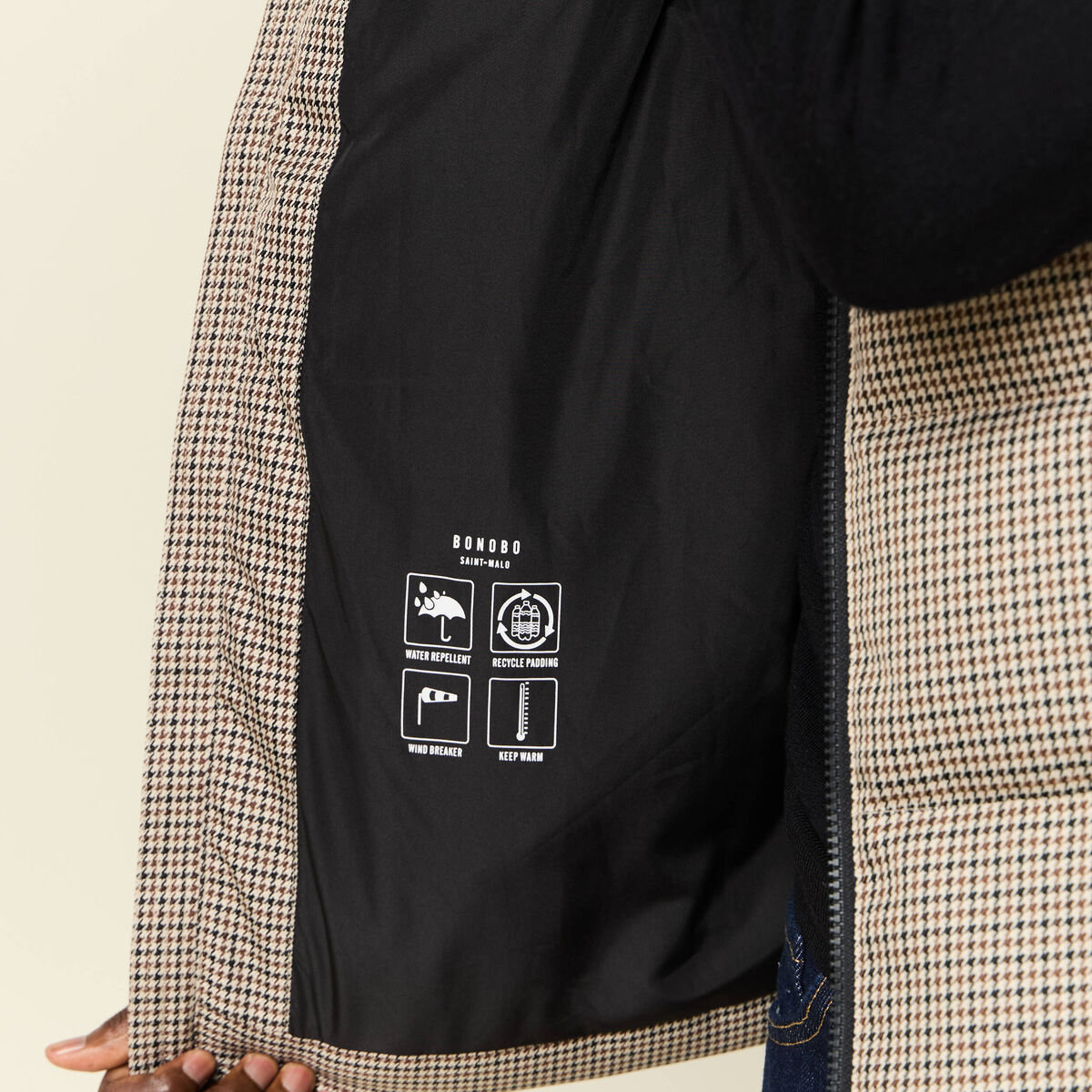 Doudoune sans manches camel homme