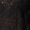 Blouse cintr&eacute;e dentelle manches longues noir femme