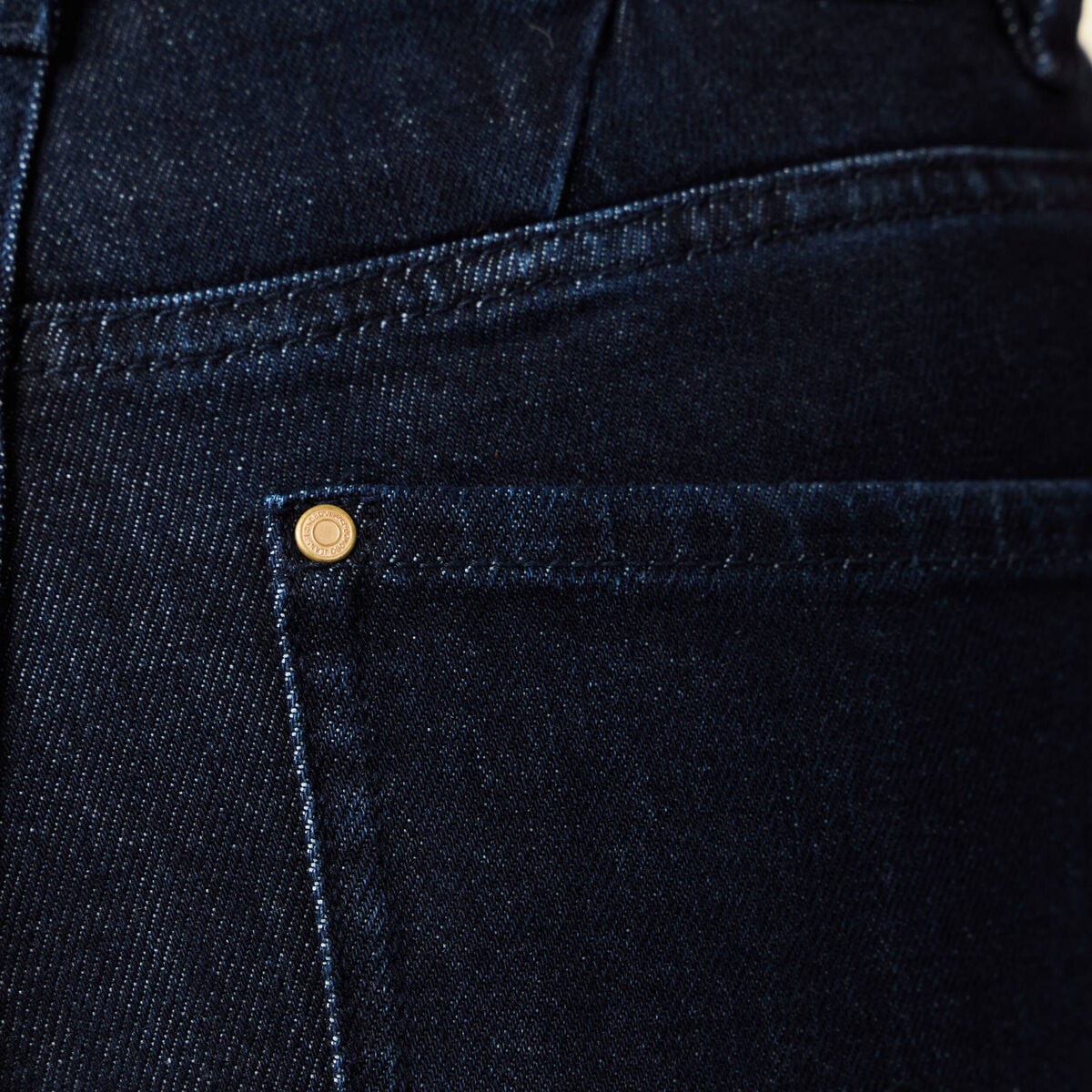 Jeans flare taille haute denim brut femme