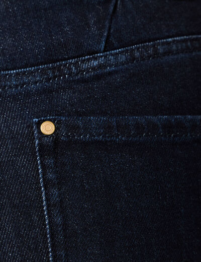 Jeans flare taille haute denim brut femme