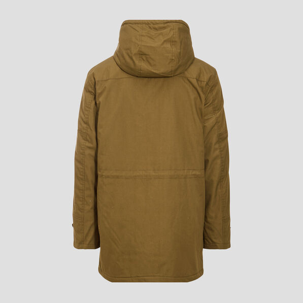 Parka droite à capuche camel homme